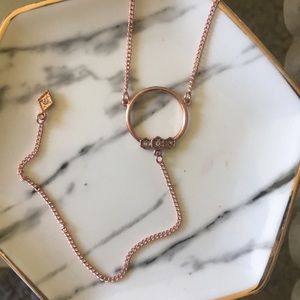 Luv AJ “Full Bloom Ariat” rose-gold necklace.